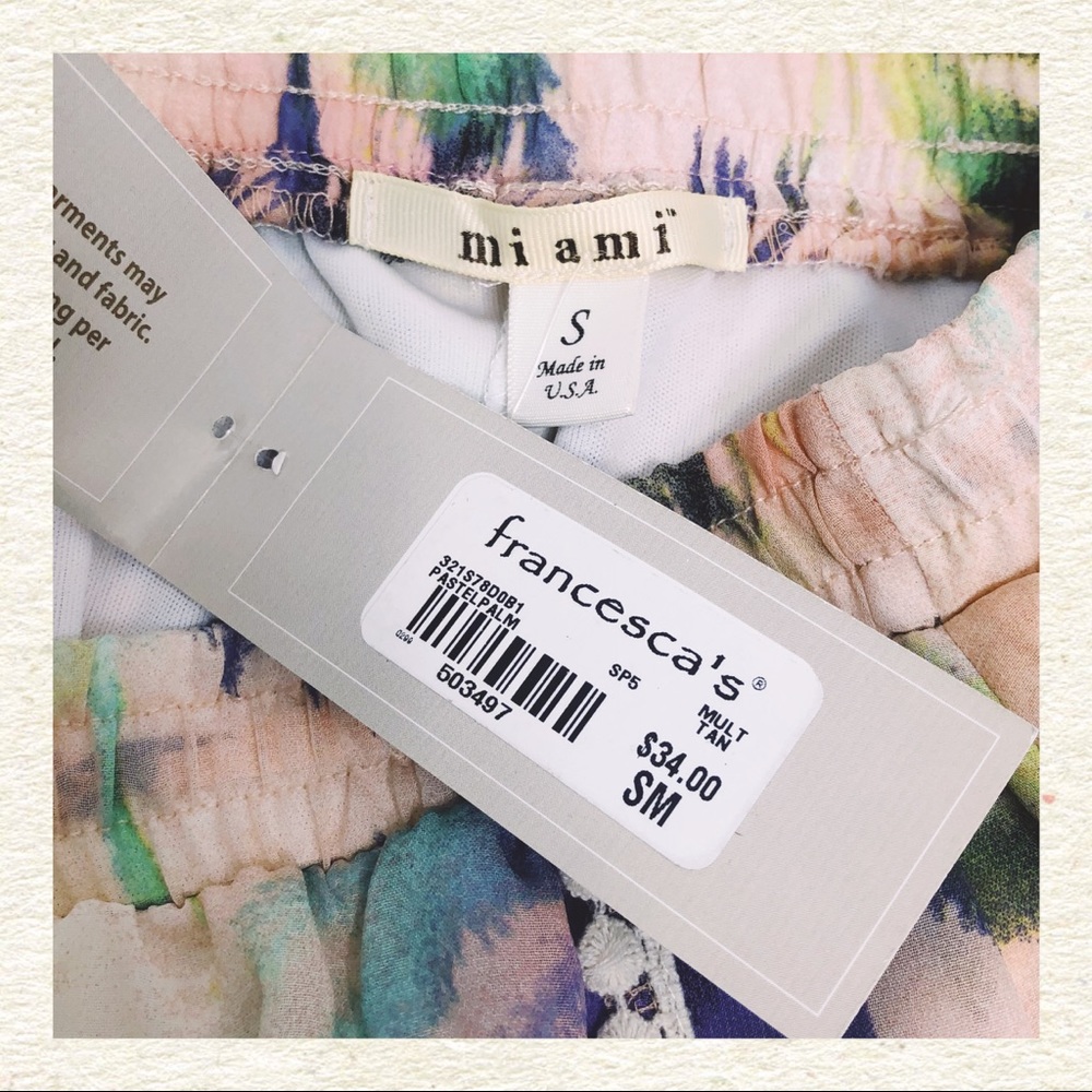 🌴colorful pastels! palm tree print shorts🌴 - Picture 4 of 4